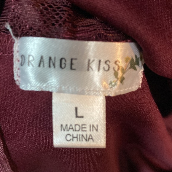 Orange Kiss burgundy lace bodysuit - Picture 4 of 4